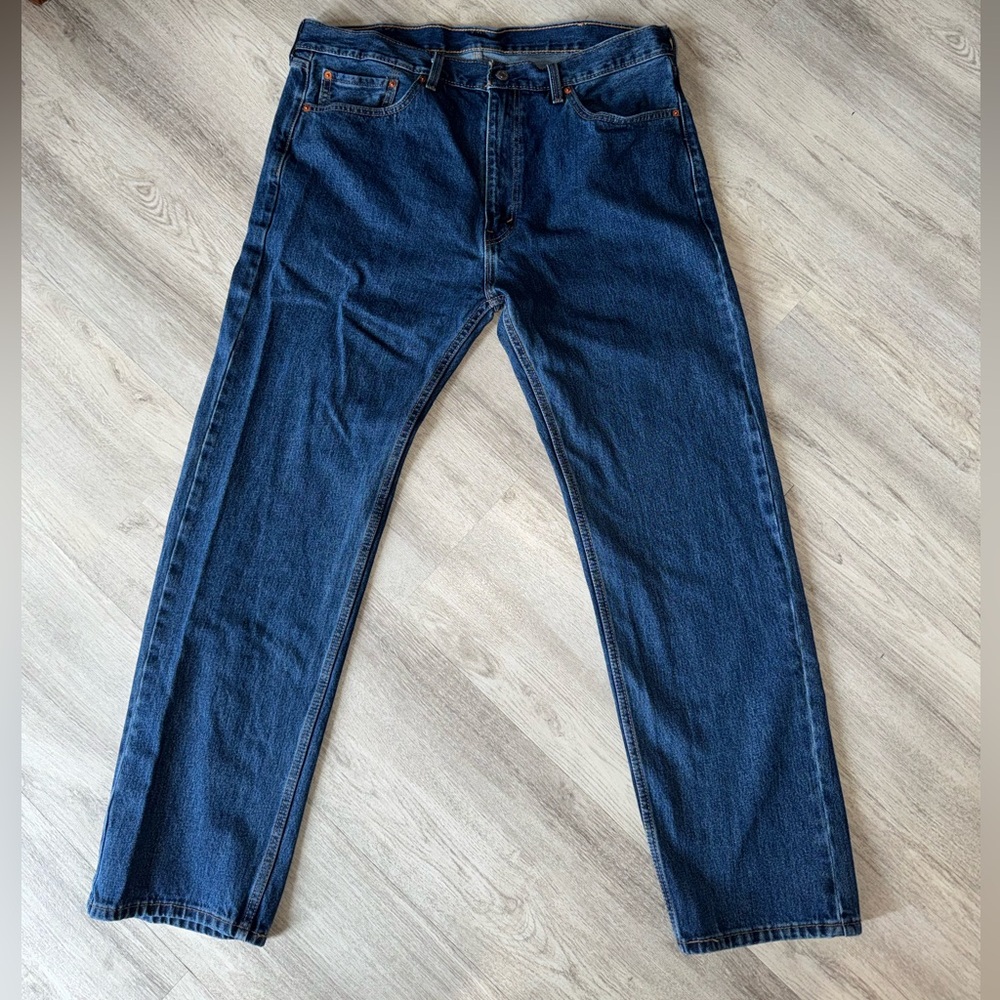 Levi 505 Men's Dark Blue Straight-Leg Jeans